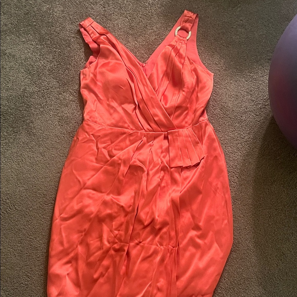 Kay Unger Coral Midi Dress